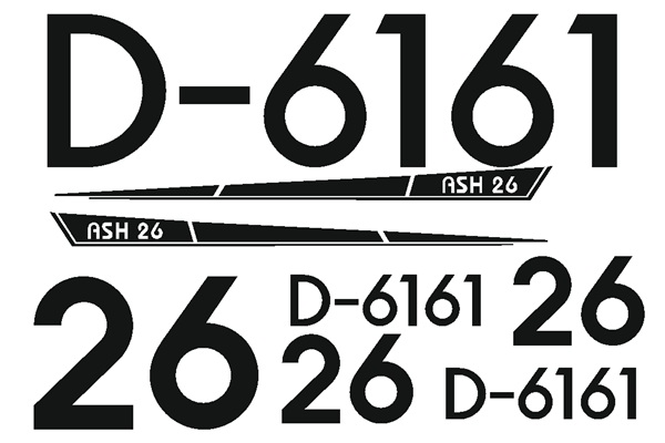 Dekor für ASH 26 3,88Meter